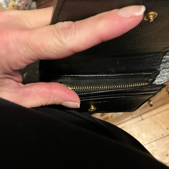 Traded NFS YSL Black Maltese Leather Compact Wallet - Picture 8 of 15